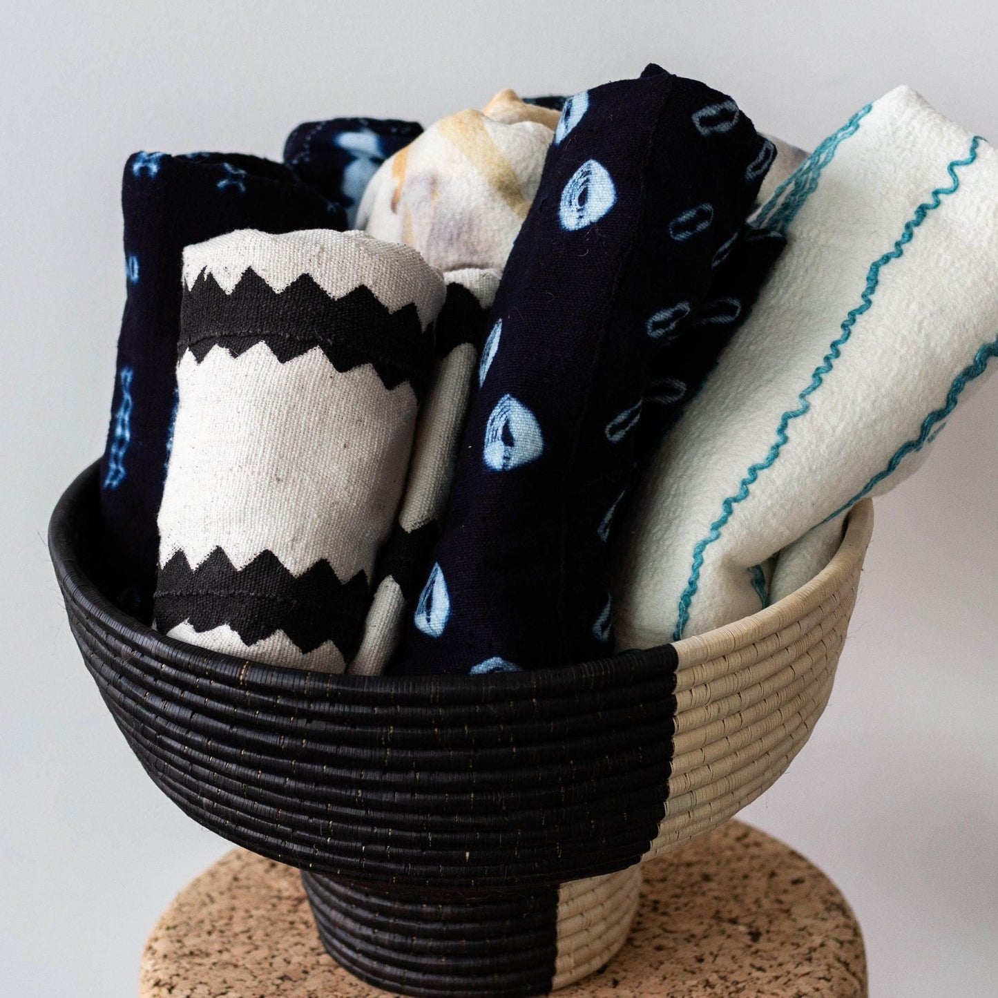 Ilala Palm Pedestal Woven Basket