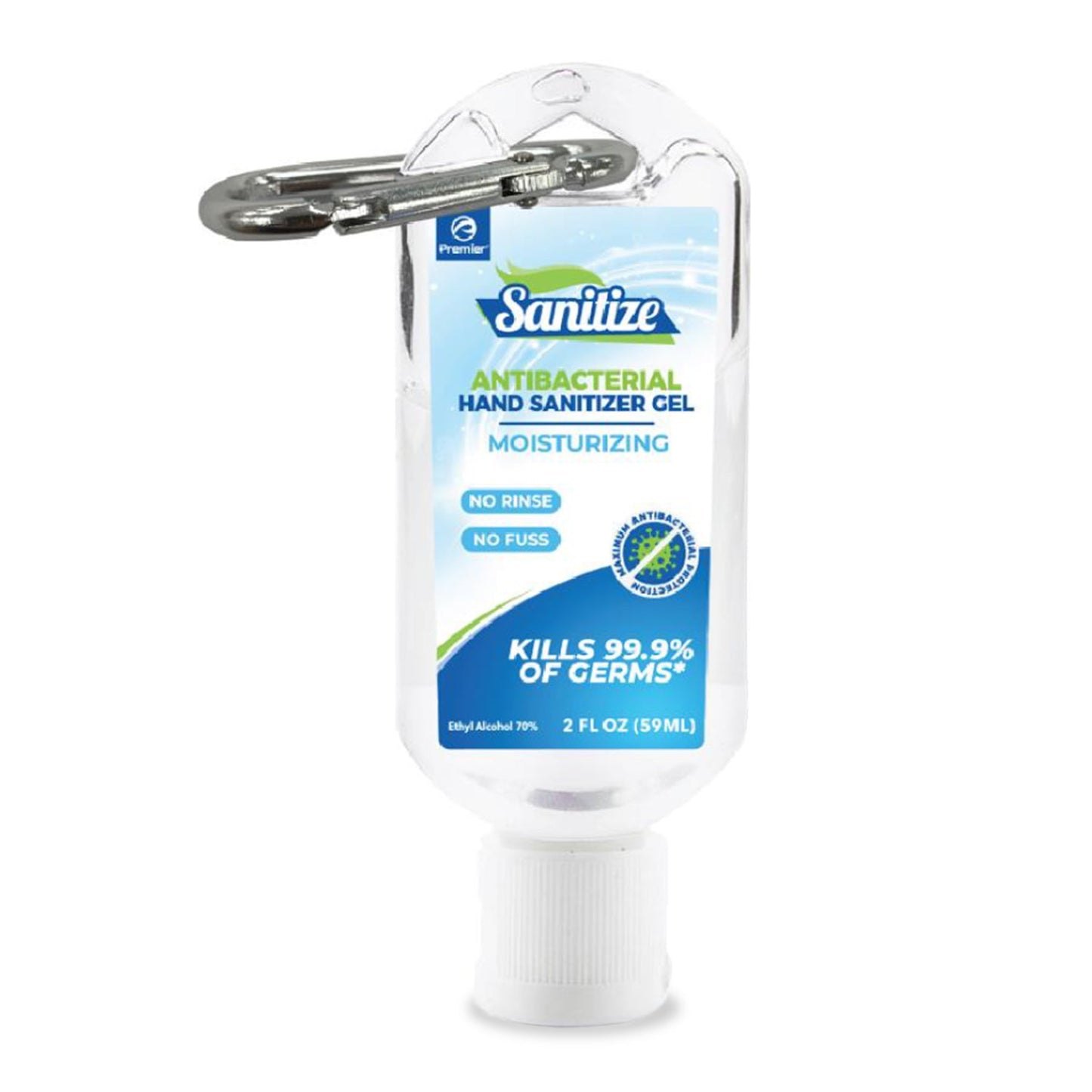 6-Pack 60ML Hand Sanitizer With Carabiner