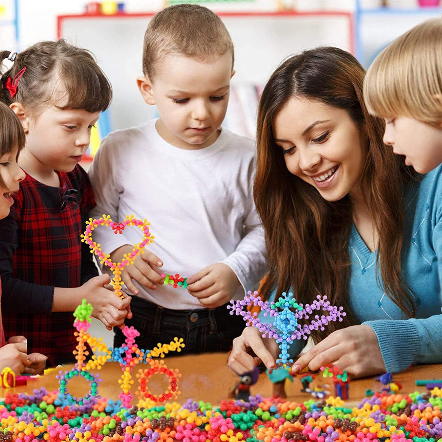 200 Pieces 3D Interlocking Building Blocks STEM Toy