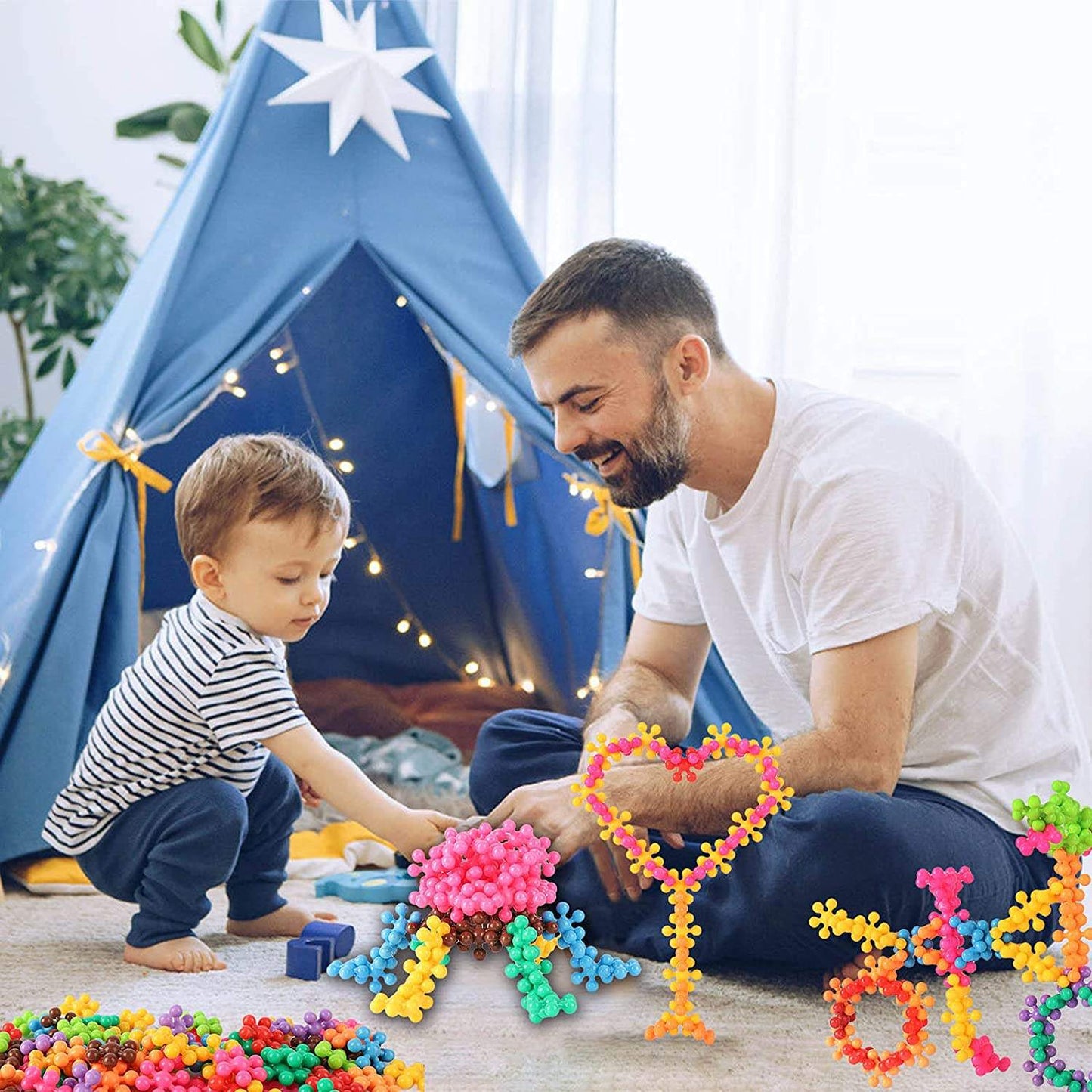 200 Pieces 3D Interlocking Building Blocks STEM Toy