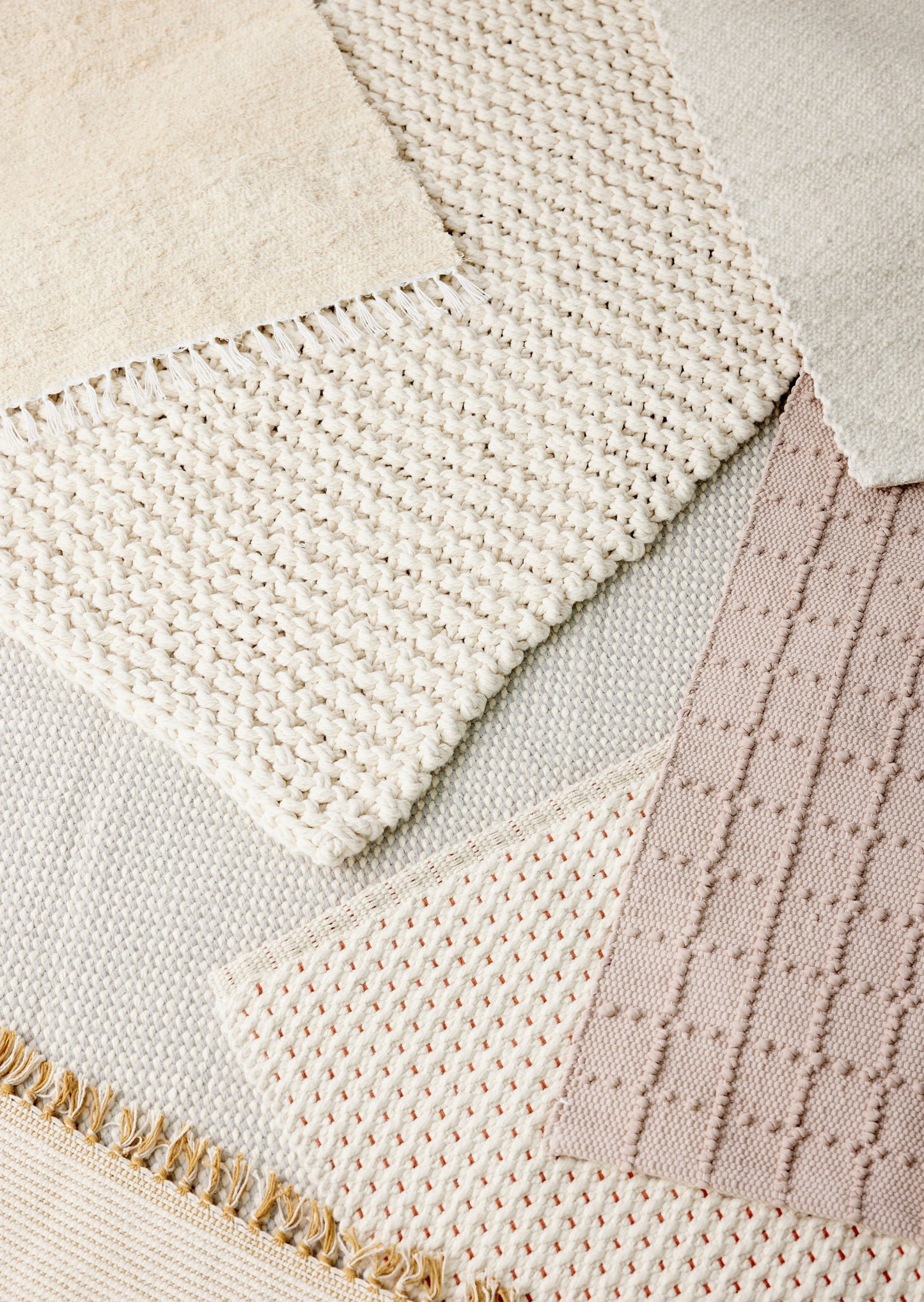 Chunky Ecru Hand-Loomed Cotton Mat