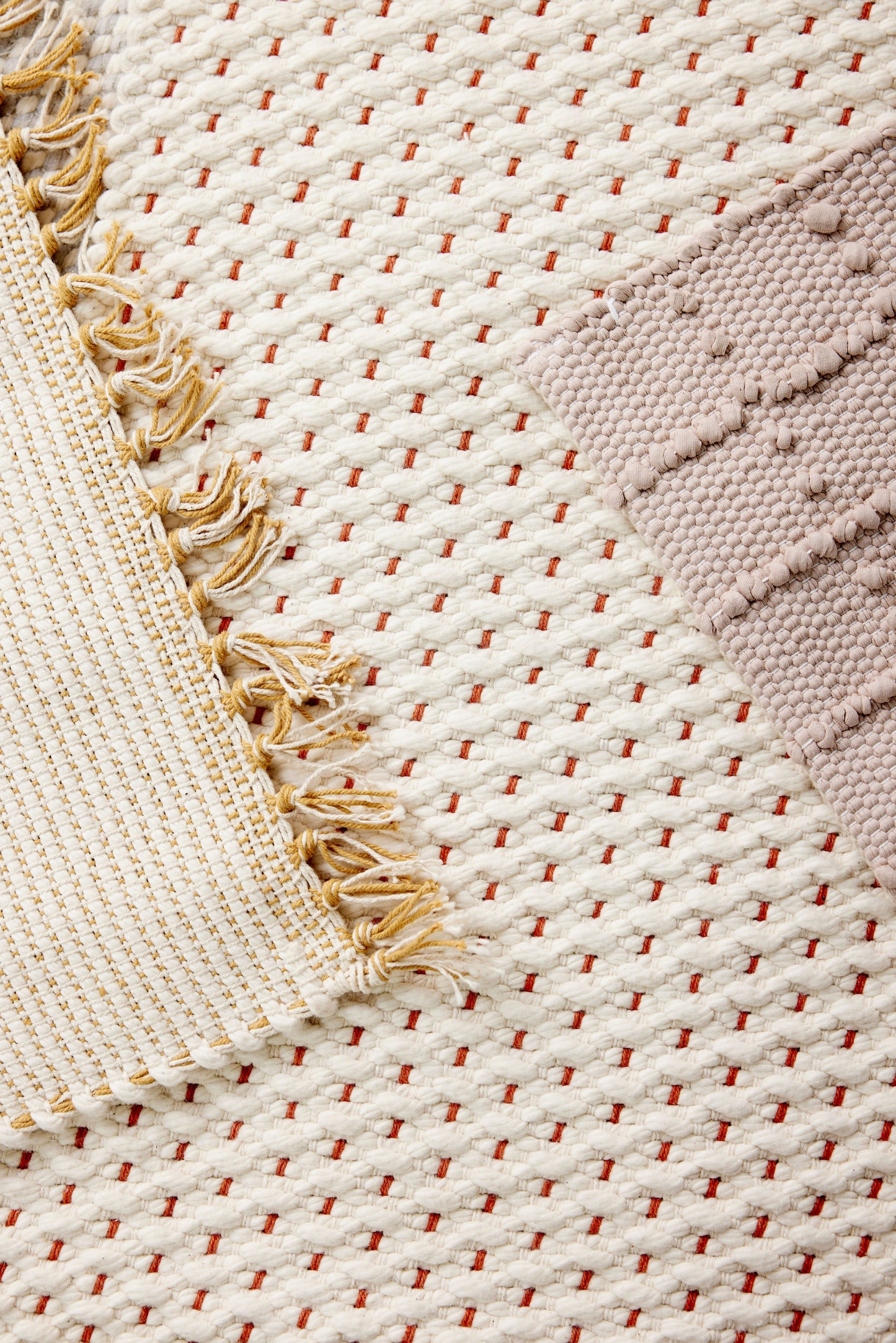 Terracotta Hand-Loomed Cotton Twill Mat