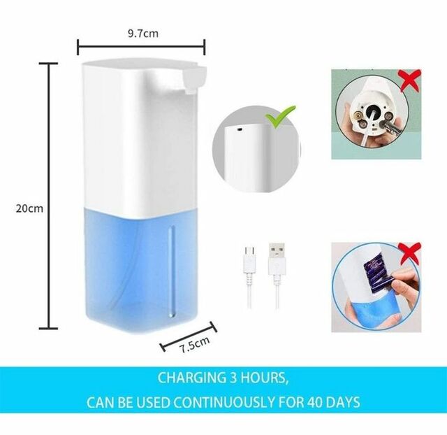 Touch-Free Rechargeable Liquid Soap & Hand Sanitizer Dispenser