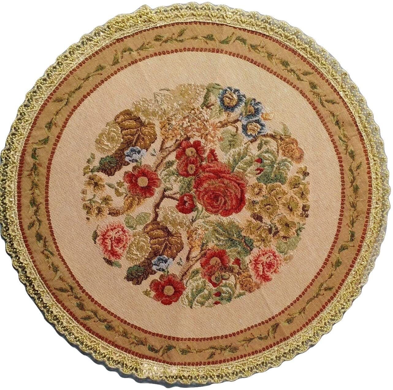 Cotton-Polyester Woven Floral Morning Meadow Tablecloth