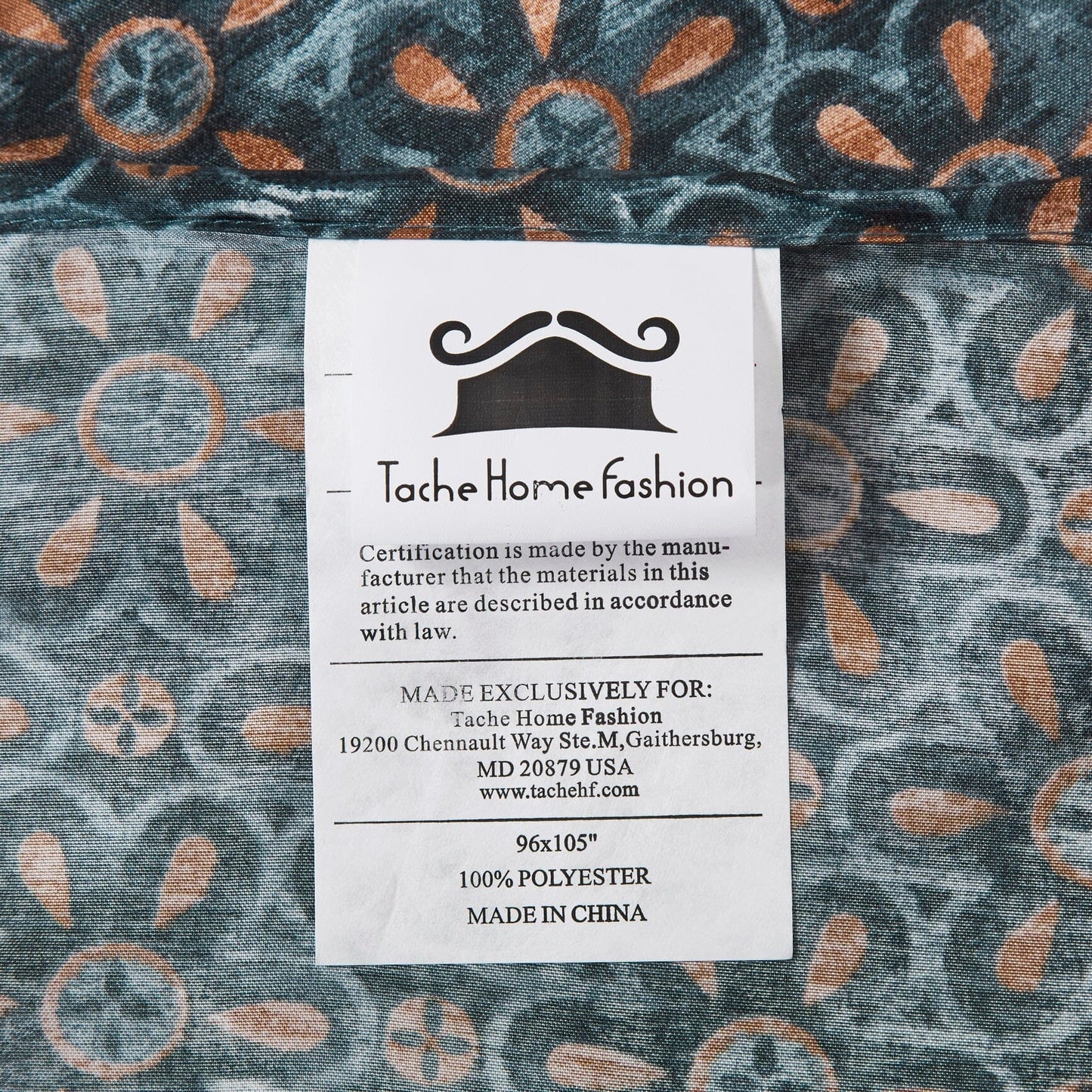 Tache Rustic Paisley Mandala Palace Floral Watercolor Dark Teal Fitted Sheet / Flat Sheet (KF174)