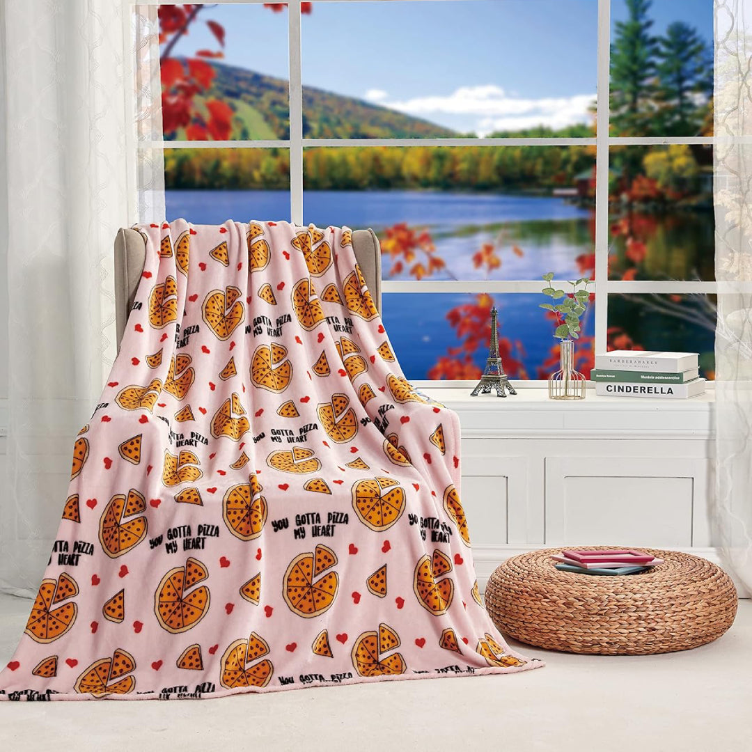 Ultra Plush Mothers Day Valentine's Day Heart-Themed Throw Blanket – Soft, Cozy, and Luxurious Fleece, 50" x 60"