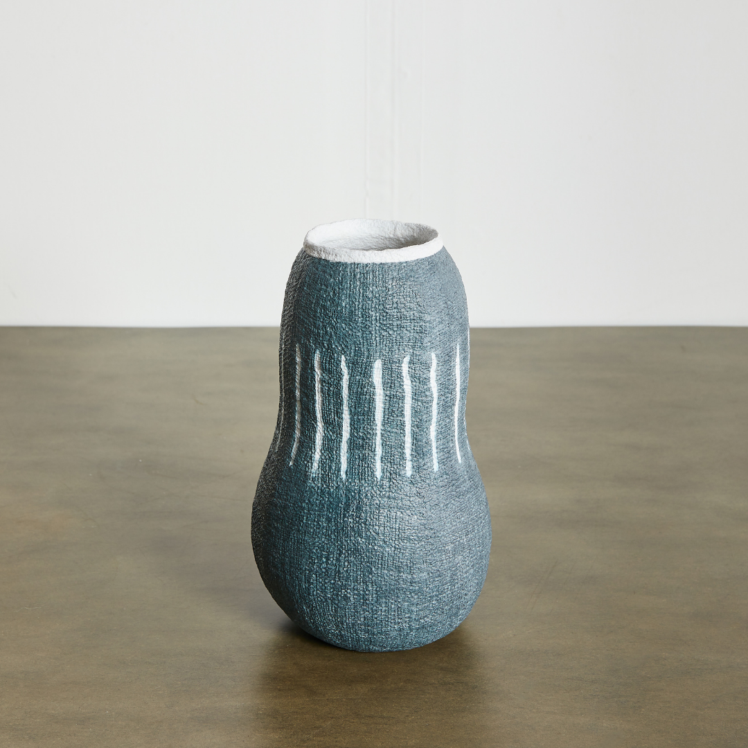 Ilen Recycled Paper Pulp Vase, Mista and Pale Pink