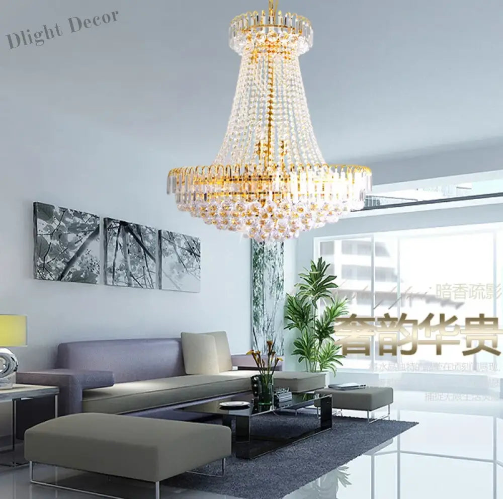 60cm Lustres Chandeliers - Elegant Home Decor for Living Rooms, Dining Rooms, and Restaurants