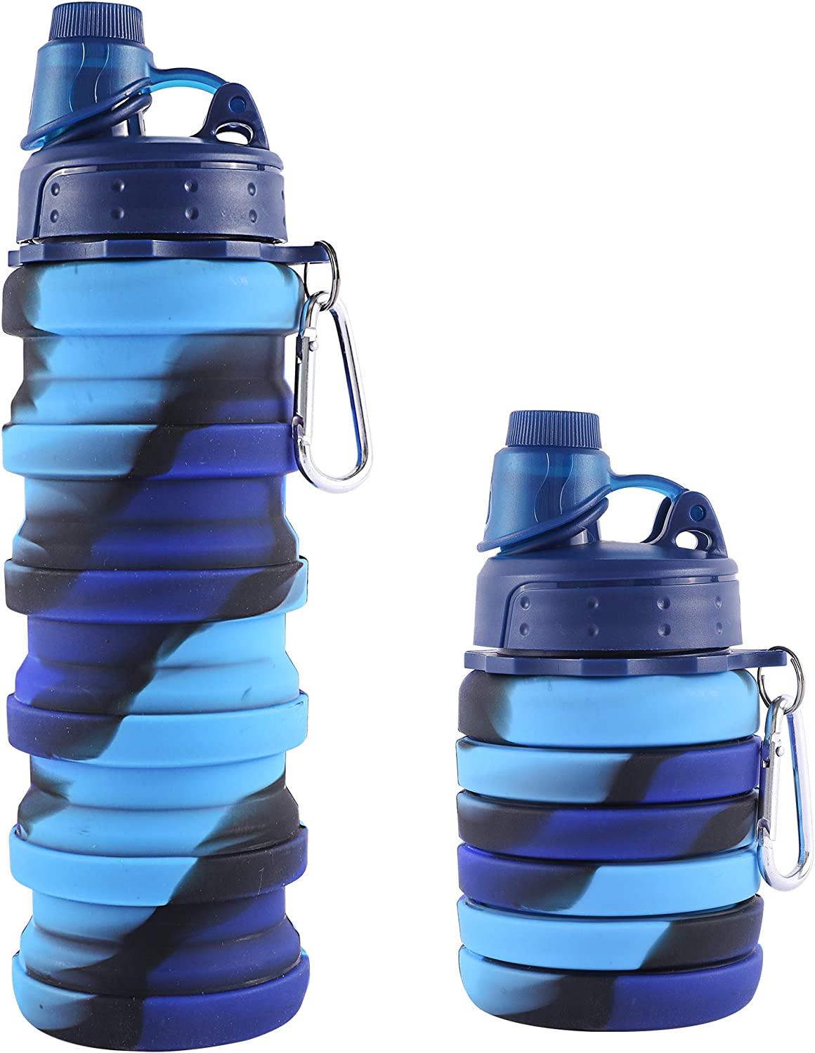 2-Pack Collapsible Hydration Water Bottles