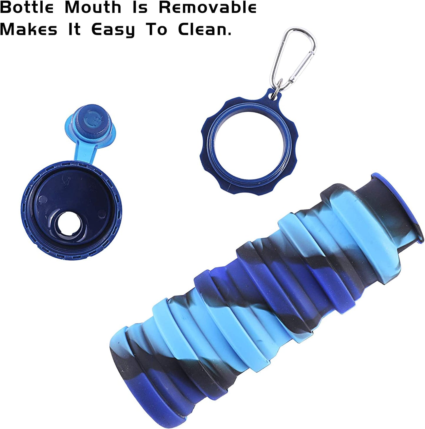 2-Pack Collapsible Hydration Water Bottles