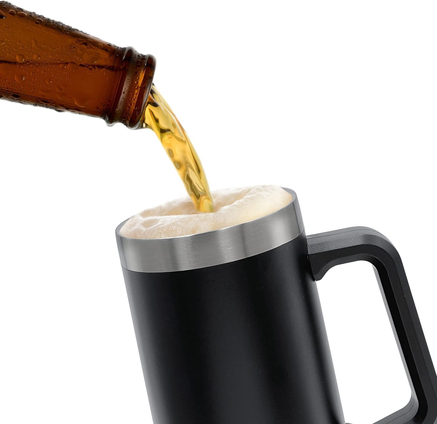 Unique Gift for Dad - XL Stainless Steel Insulated Tumbler Cup with Handle (24oz) Beer Mug for Hot/Cold Drinks, Gift Idea for Christmas Birthday Fathers Day Coolest Dad Ever (Gift-Boxed)
