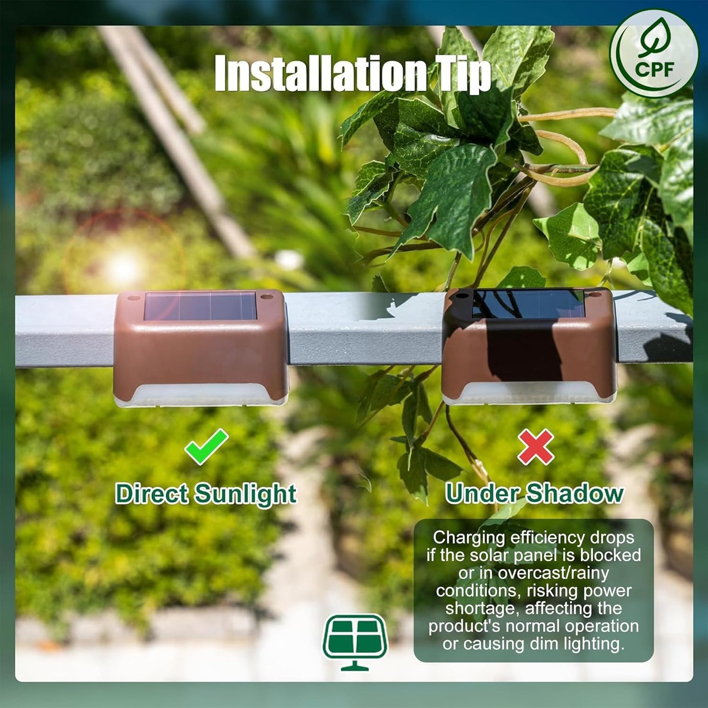 8-Pack Solar LED Deck & Step Lights