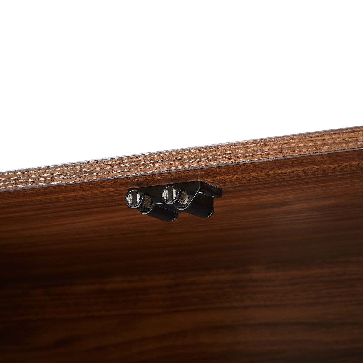 Walnut Sideboard Storage Cabinet with Wave Pattern - 64" Wide