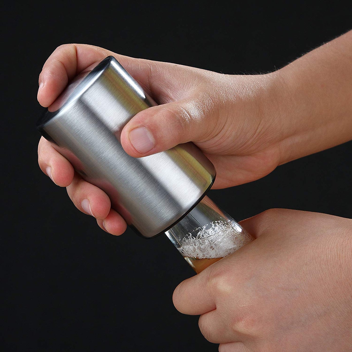 2-Pack Push Down Automatic Magnetic Beer Bottle Opener
