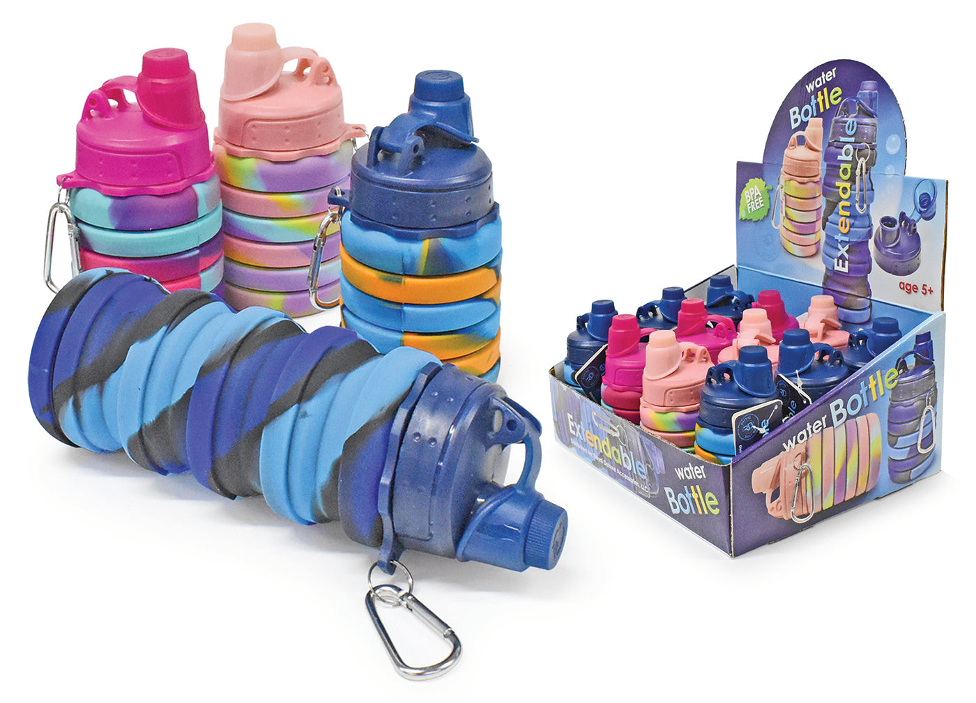 2-Pack Collapsible Hydration Water Bottles