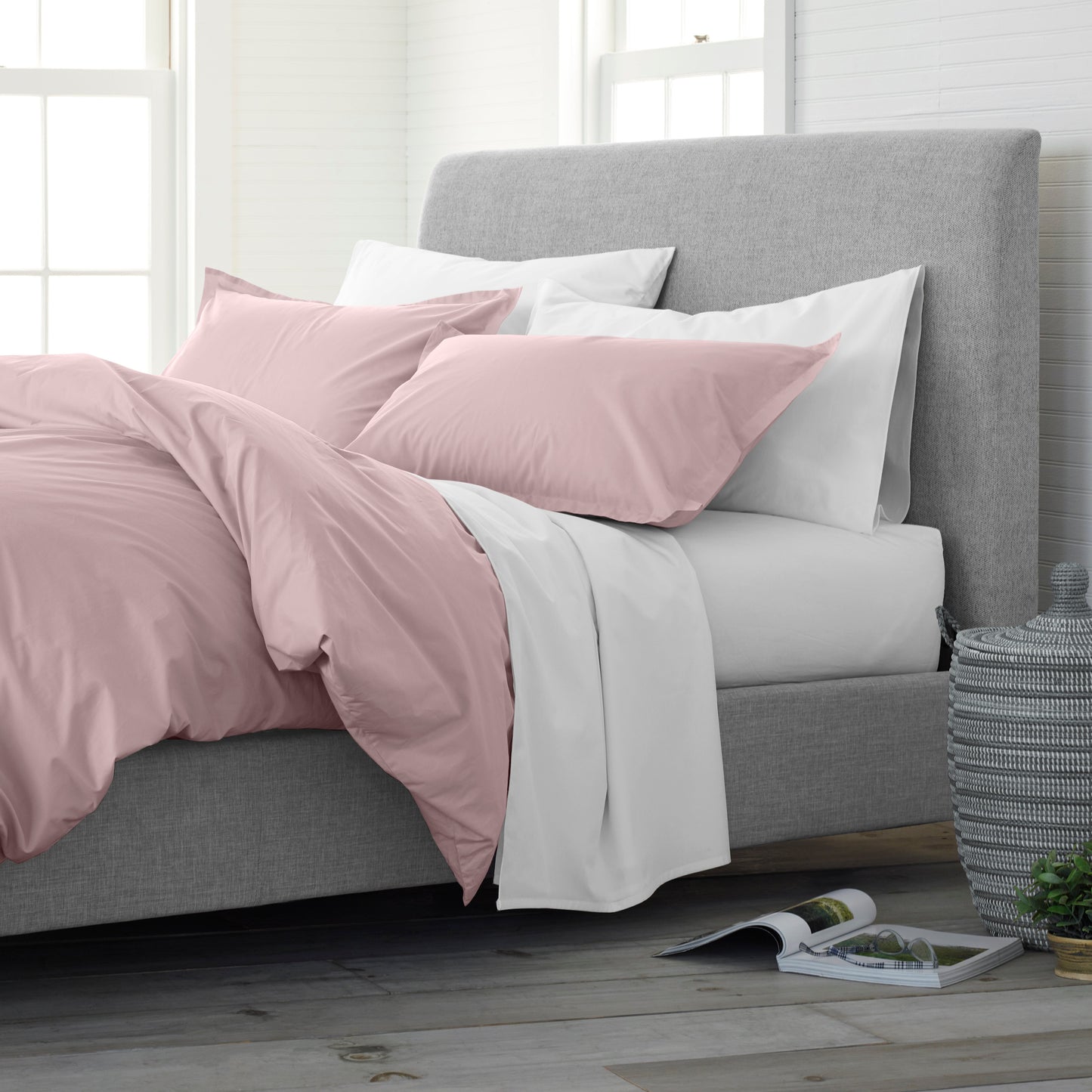 300 Thread Count Cotton Duvet Cover Set with Shams