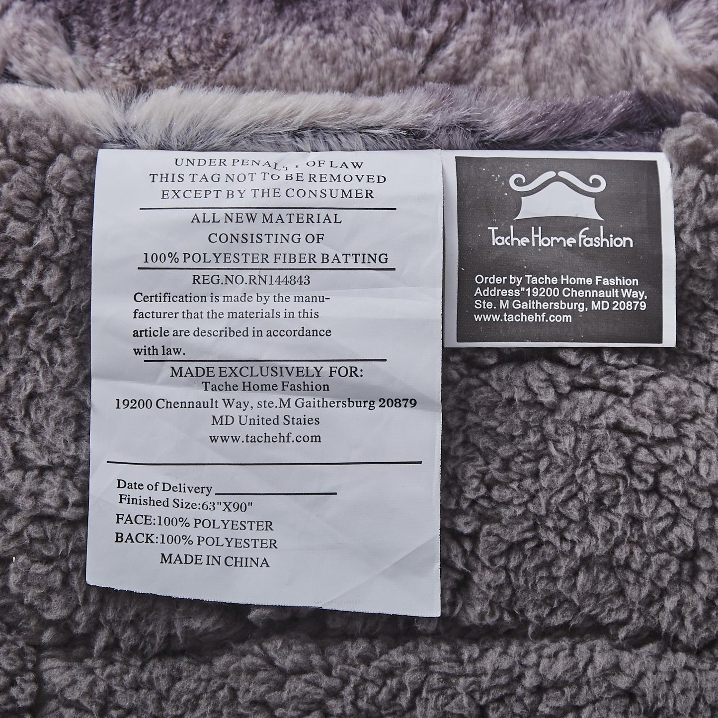 Tache Luxury Black Striped Faux Fur Throw Blanket (DY06)