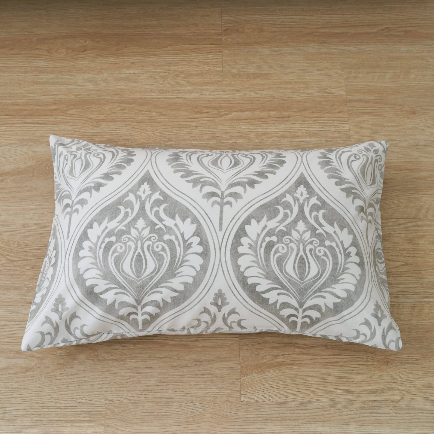 Tache Dreamy Moon Sky Ogee Damask Heather Gray White Bed Sheet Set (TB300)