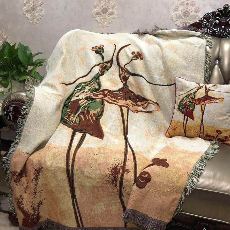 Tache Abstract Art Ballet Dancers Afghan Tapestry Throw Blanket with Fringe (2500)