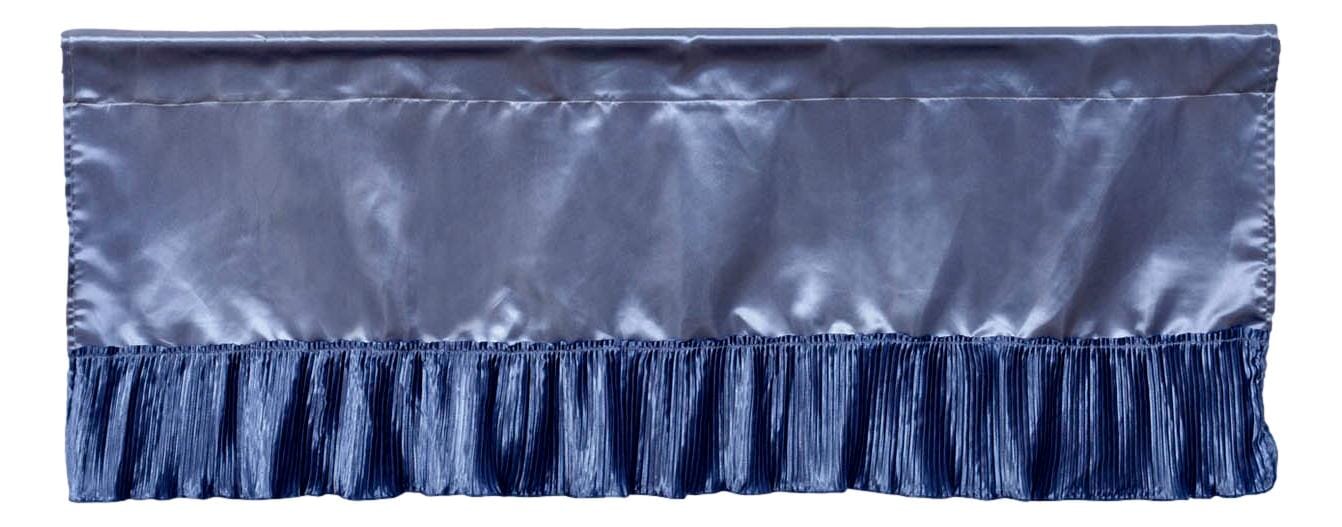 Tache Satin Ruffle Sweet Victorian Window Curtain Tailored Valance 18x52" Blue (MZ002)