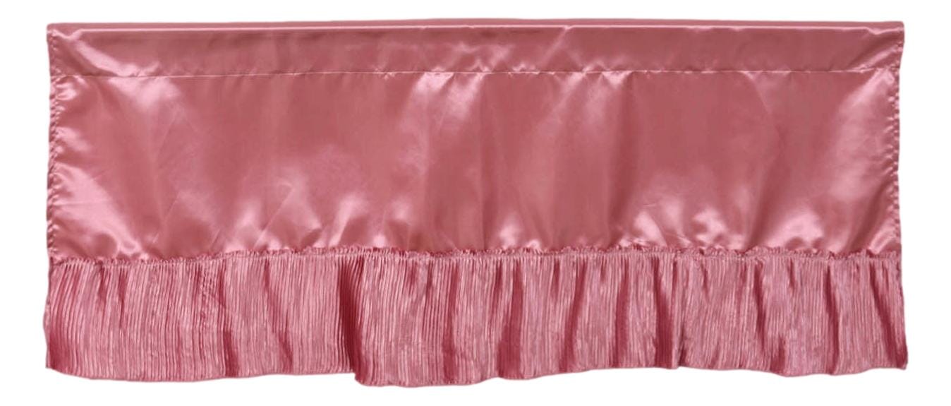 Tache Satin Ruffle Sweet Victorian Window Curtain Tailored Valance 18x52" Pink (MZ002)