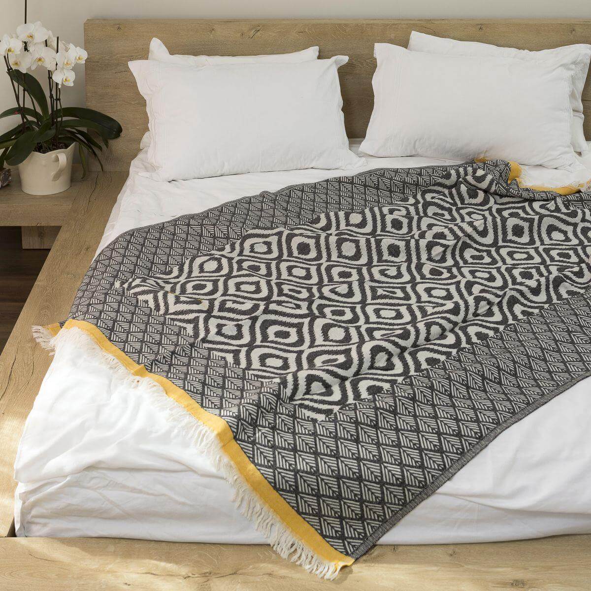 Jacquard Weave Double-Sided Throw