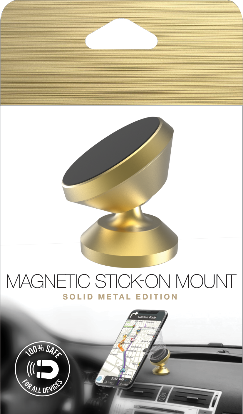 Assorted 60 PACK Magnetic Phone Mounts: Silver (70), Rose Gold (20), Gold (10) - WM100MAG2