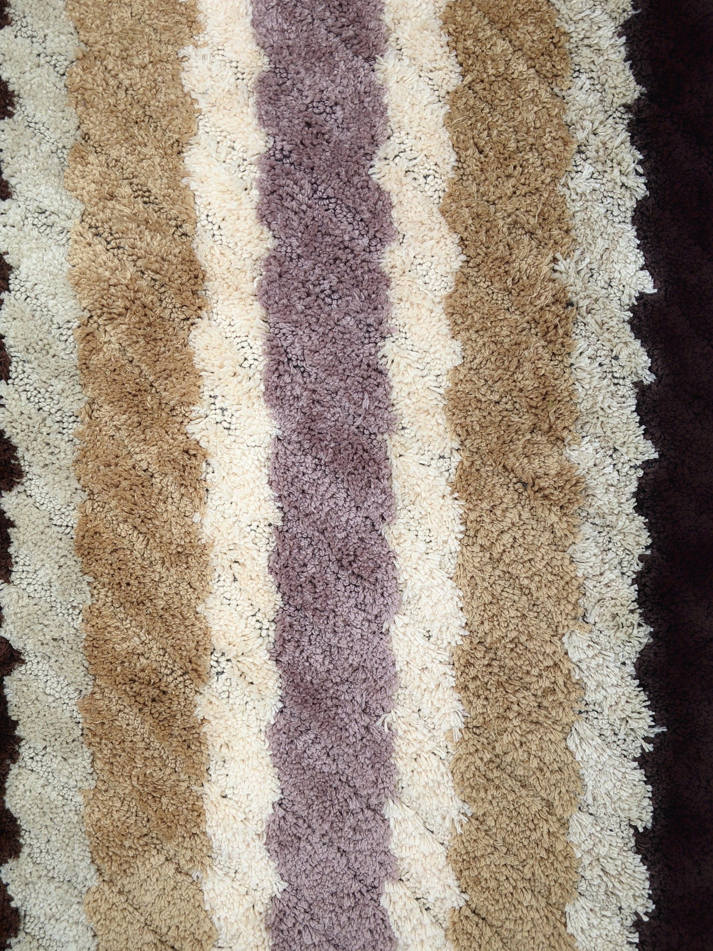 Tache 20x32 Inch Striped Brown and Beige Bathroom Rugs (TARBS2032)