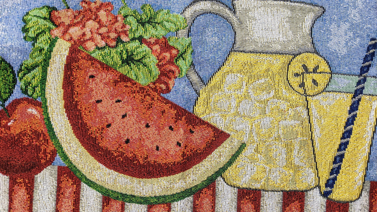 Tache Fruity Drinks Watermelon Lemonade Woven Tapestry Placemat Set (13082PM)