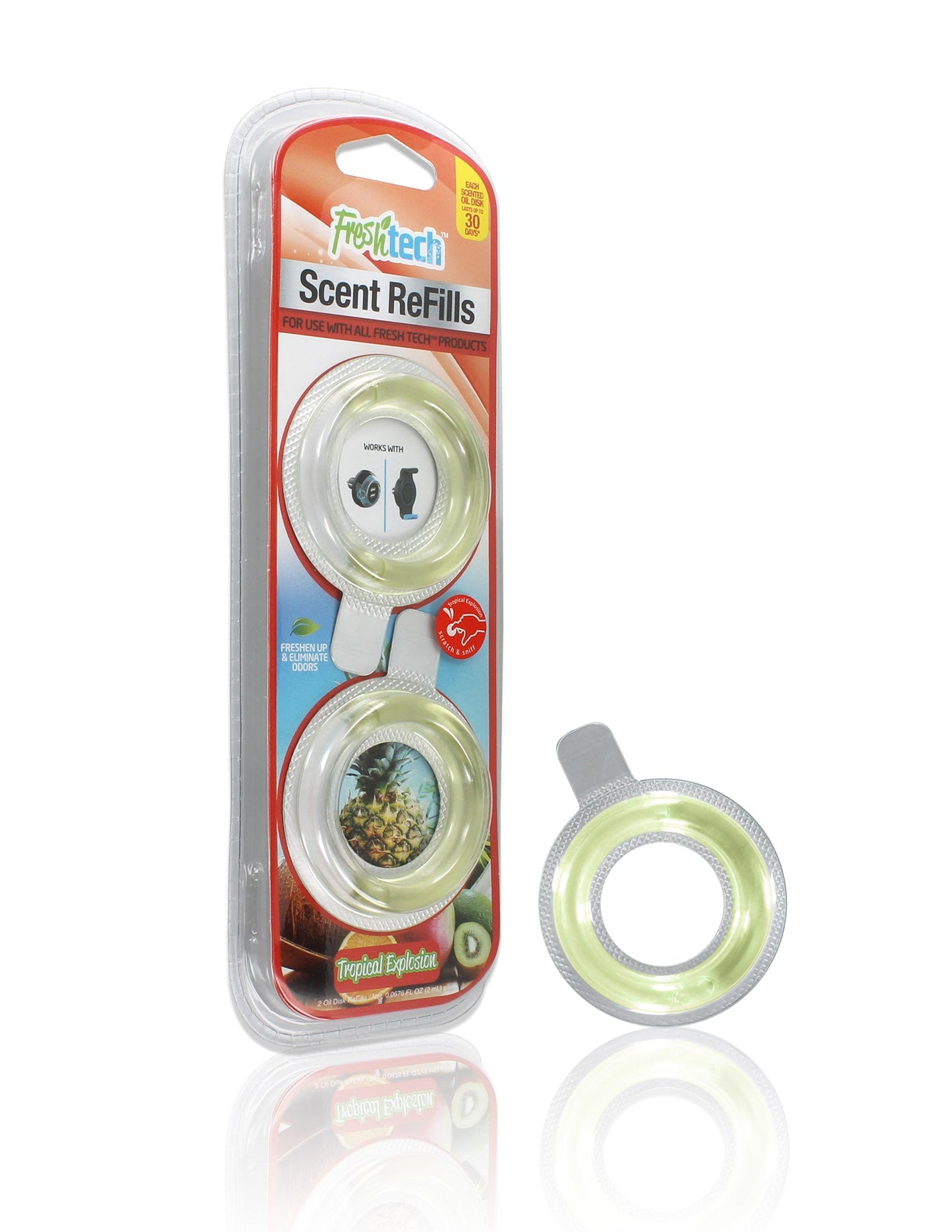 2-Pack FreshTech Dual USB Air Freshener with 6 Scent Refills