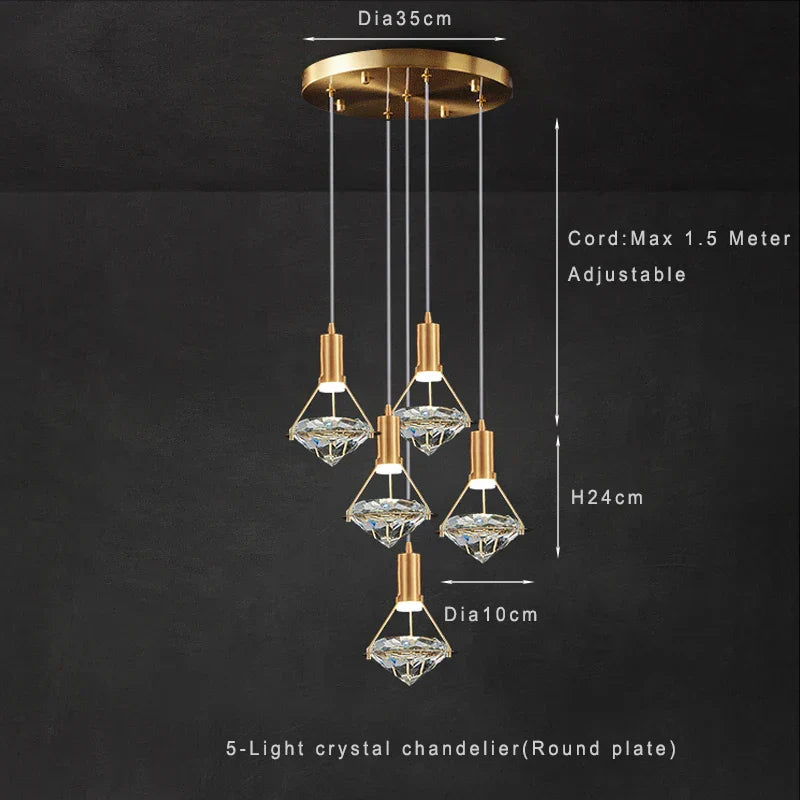 Crystal LED Pendant Lights: Contemporary Illumination