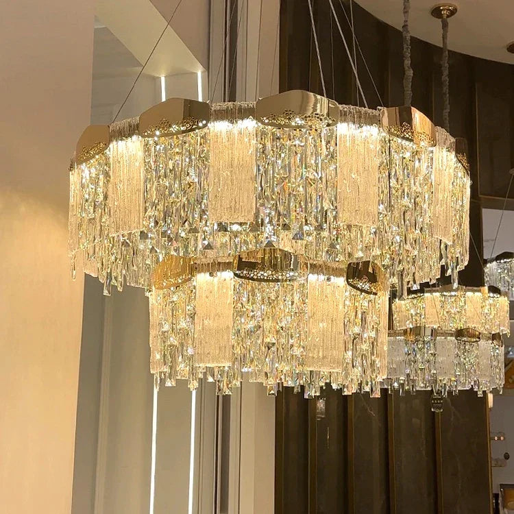 Elegant Modern Crystal Chandelier | Dining Room Lighting