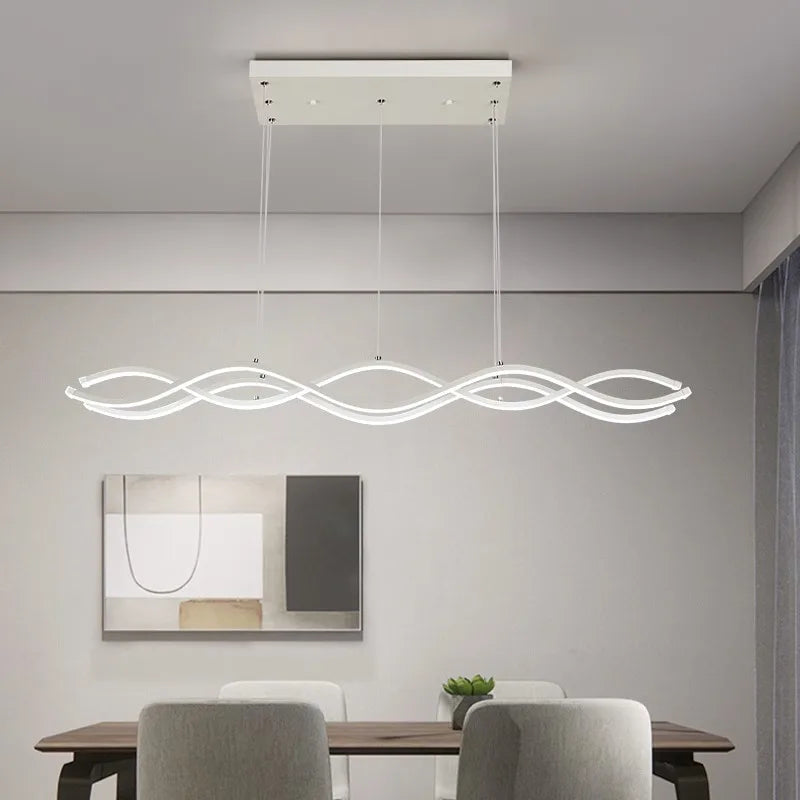 Nordic Pendant Light Chandelier in Black, Gold, White Finishes