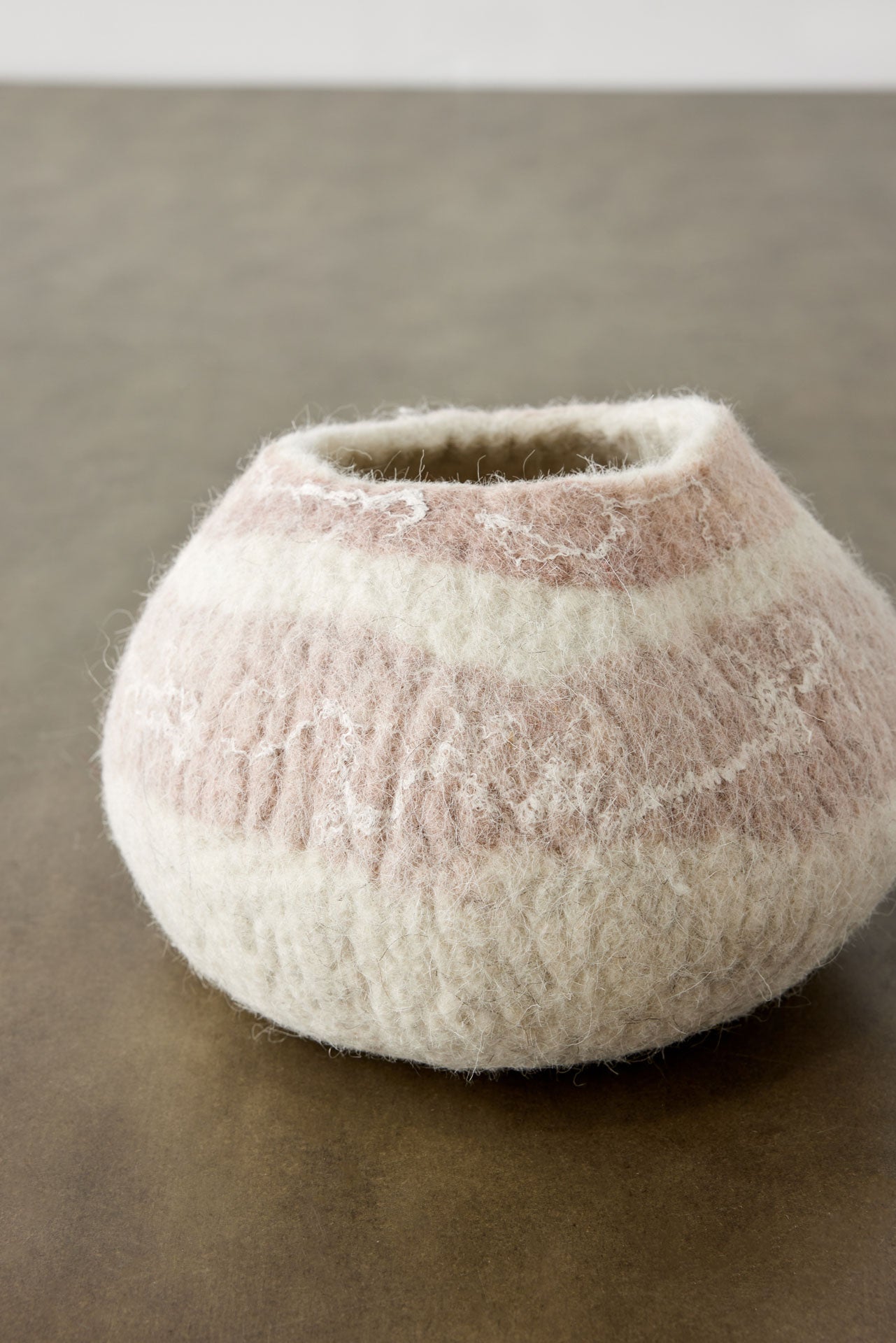 Karakul Wool Ukhamba Bowl – Soft Stone Harmony