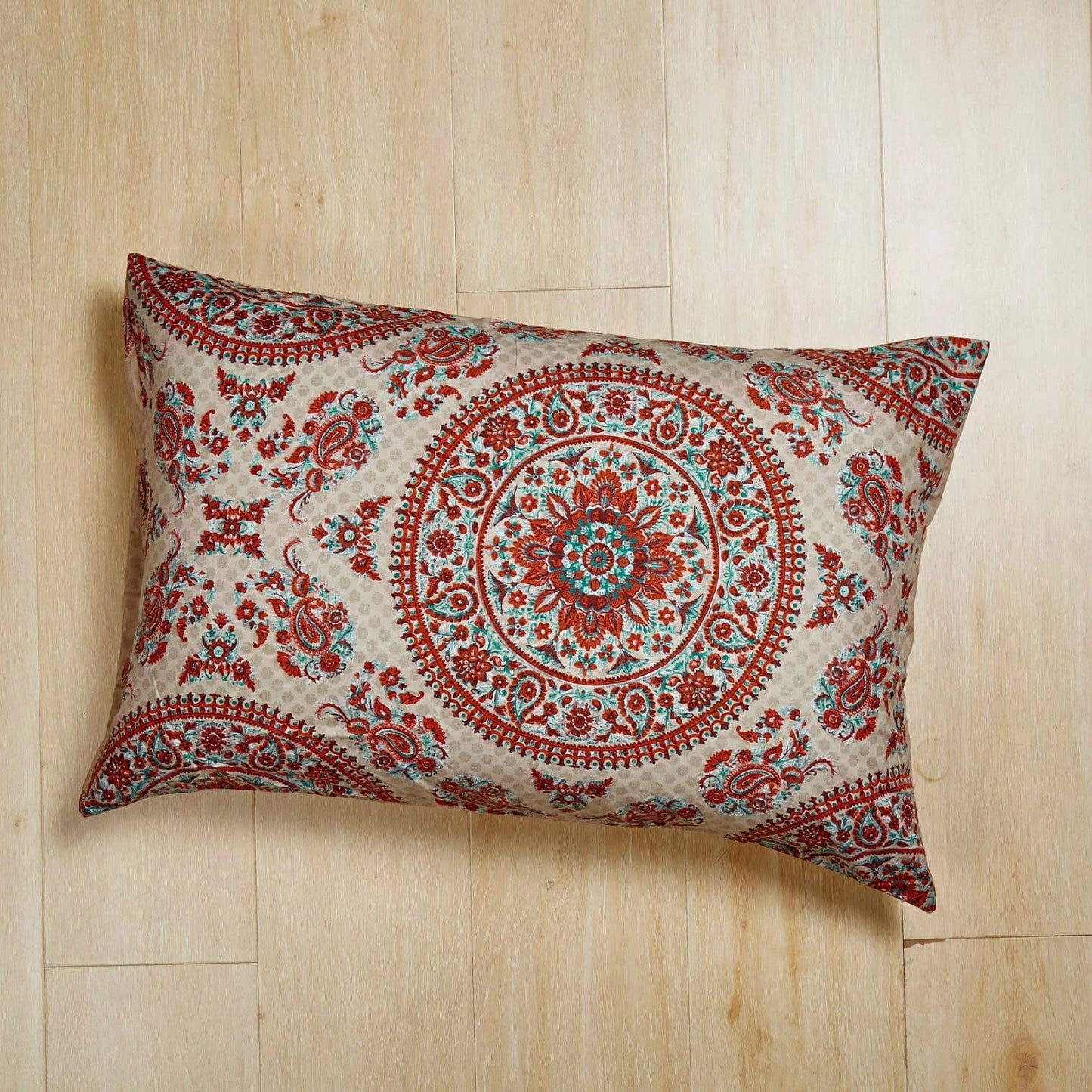 Tache Bohemian Desert Medallion Boteh Paisley Taupe Pillowcases (TJ3502)