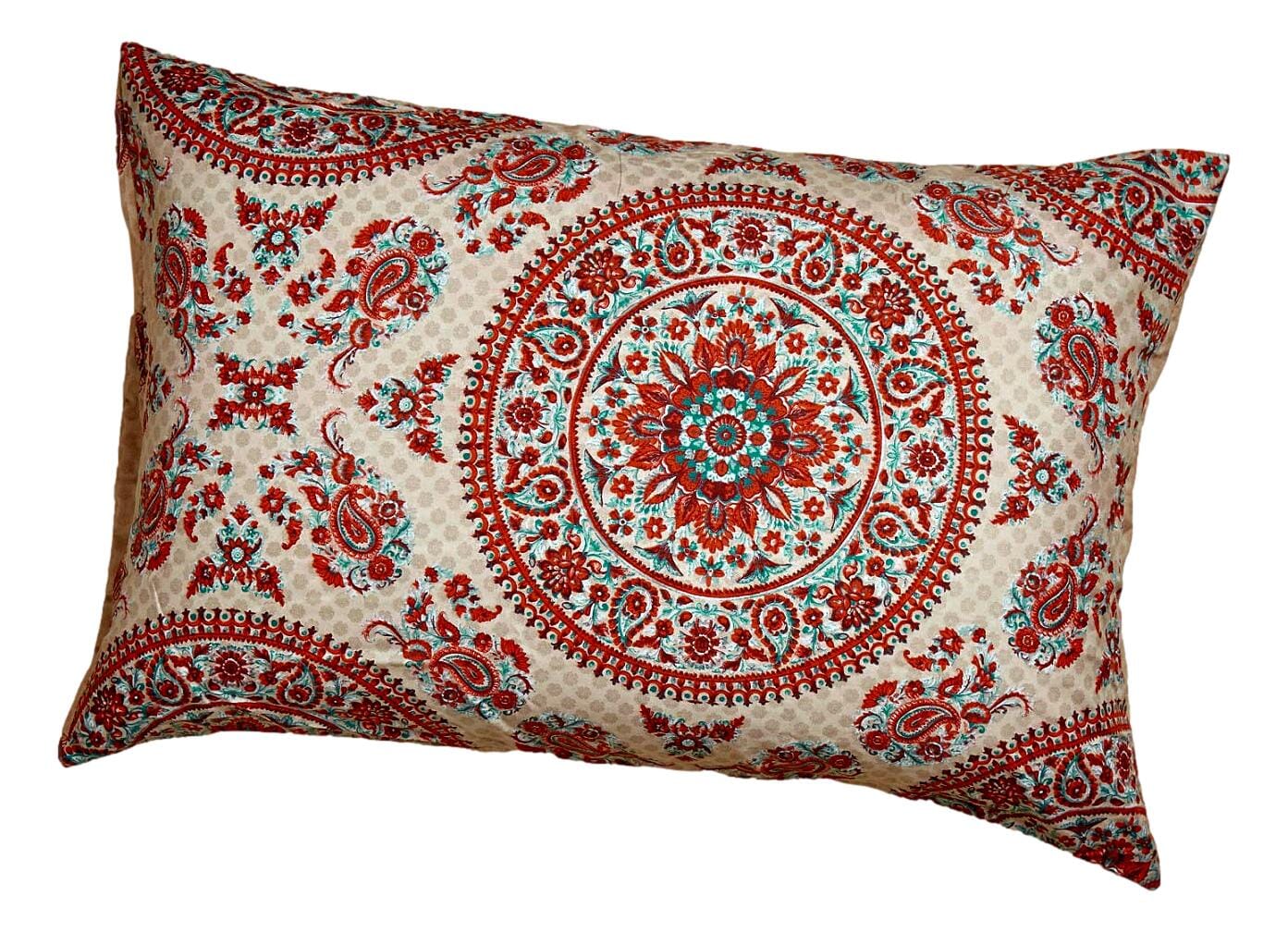 Tache Bohemian Desert Medallion Boteh Paisley Taupe Pillowcases (TJ3502)