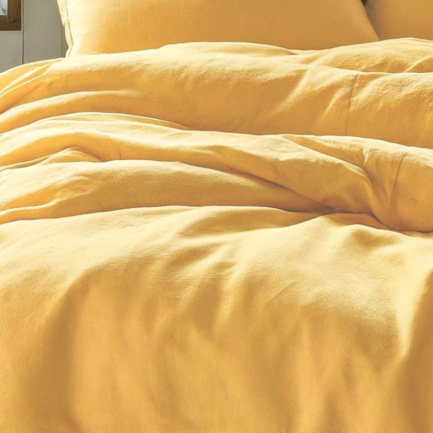 Microfiber Bed Sheet Set in Light Sunny Yellow