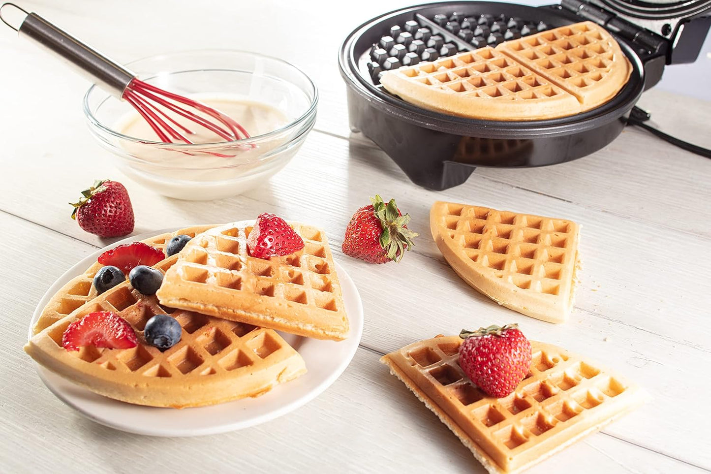 Waffle Maker by Cucina Pro - Non-Stick Belgian Waffle Maker – Fast, Easy, and Convenient Waffle Cooking