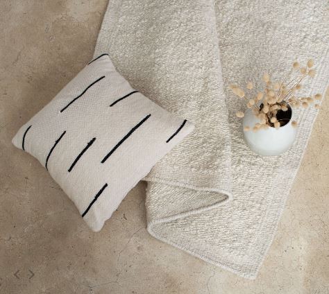 New Zealand Wool Hand-Loomed Throw Pillow, Zanzibar Pattern