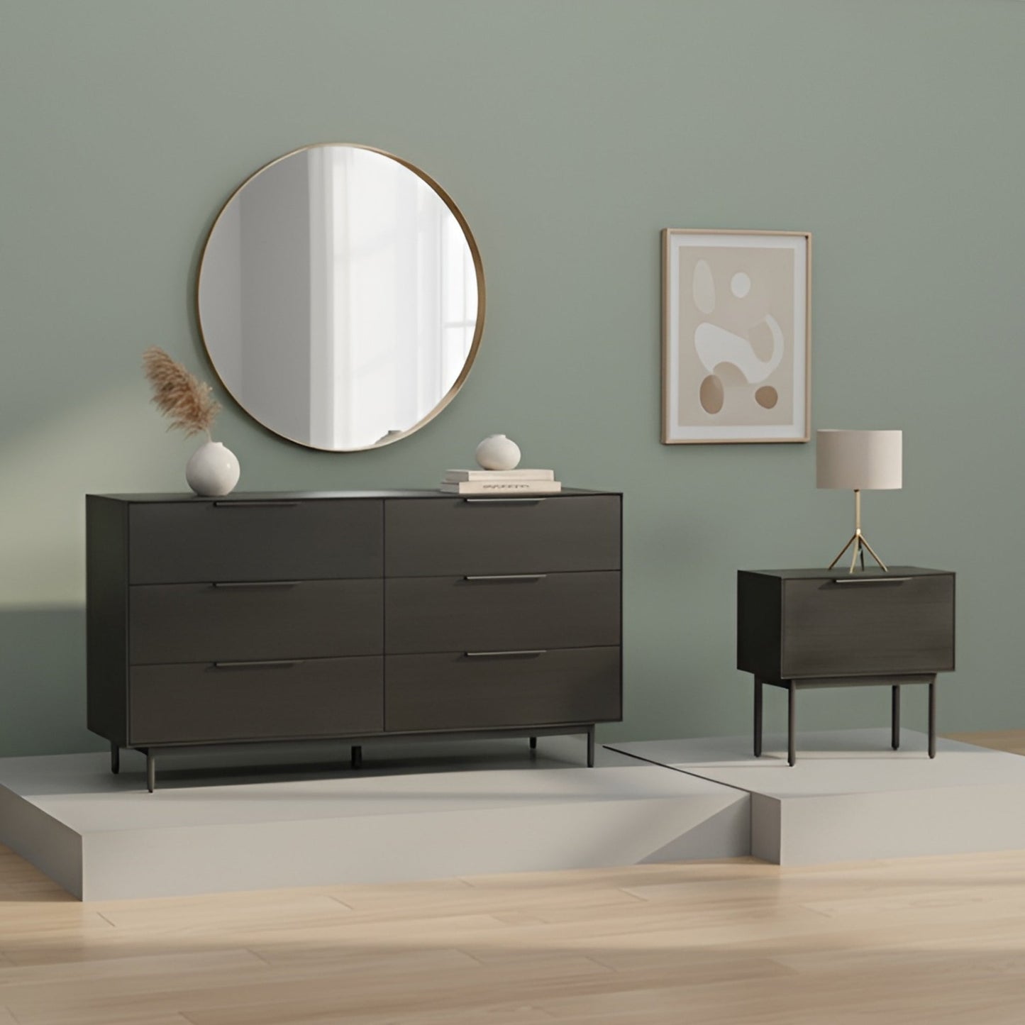 Akira Nightstand, Black