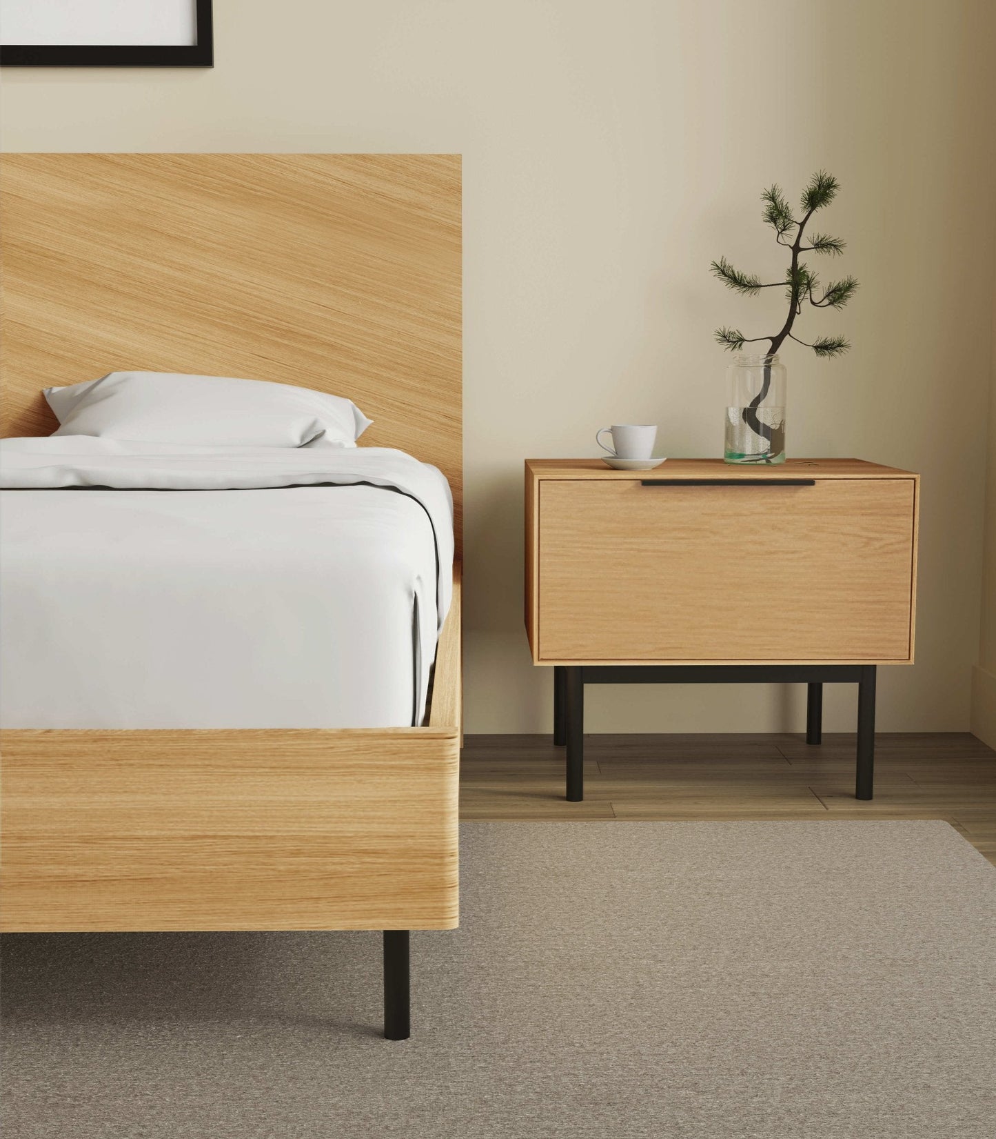 Akira Nightstand, Light Oak