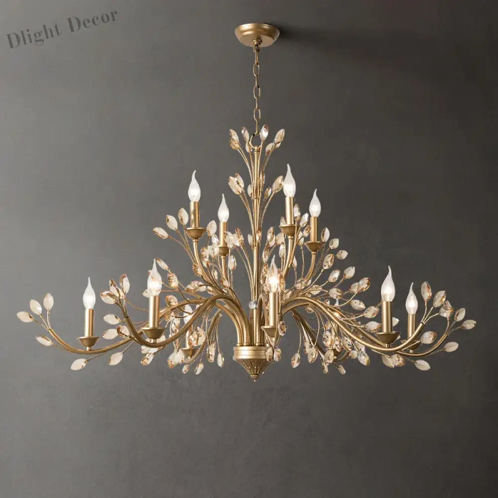 American Modern LED Crystal Ceiling Chandeliers - French Elegance for Living and Dining Spaces