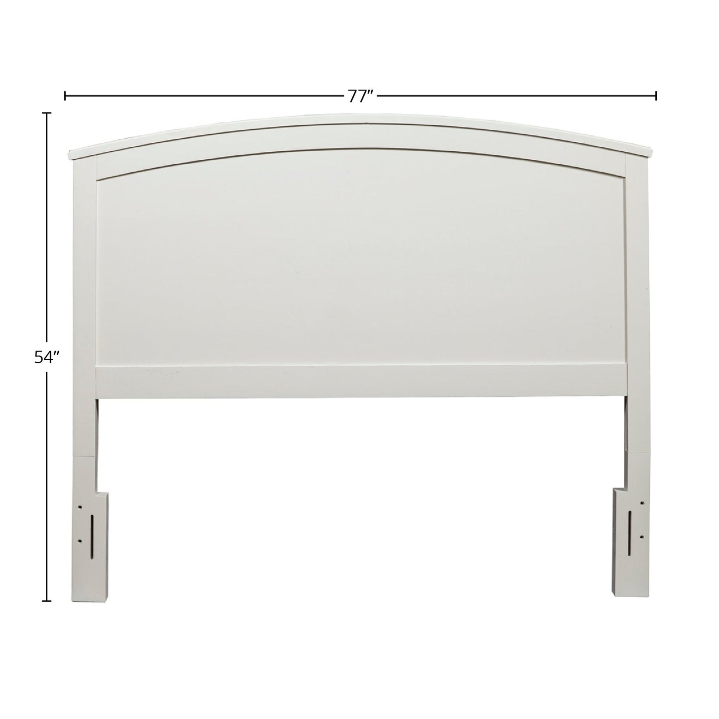 Mahogany Wood Baker Headboard, White Finish