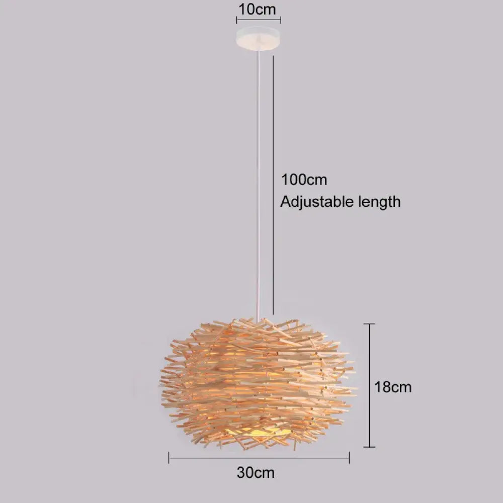 Bamboo Artistry Hand-Woven Pendant Lights - Exquisite Rattan Wicker Chandelier for Your Home