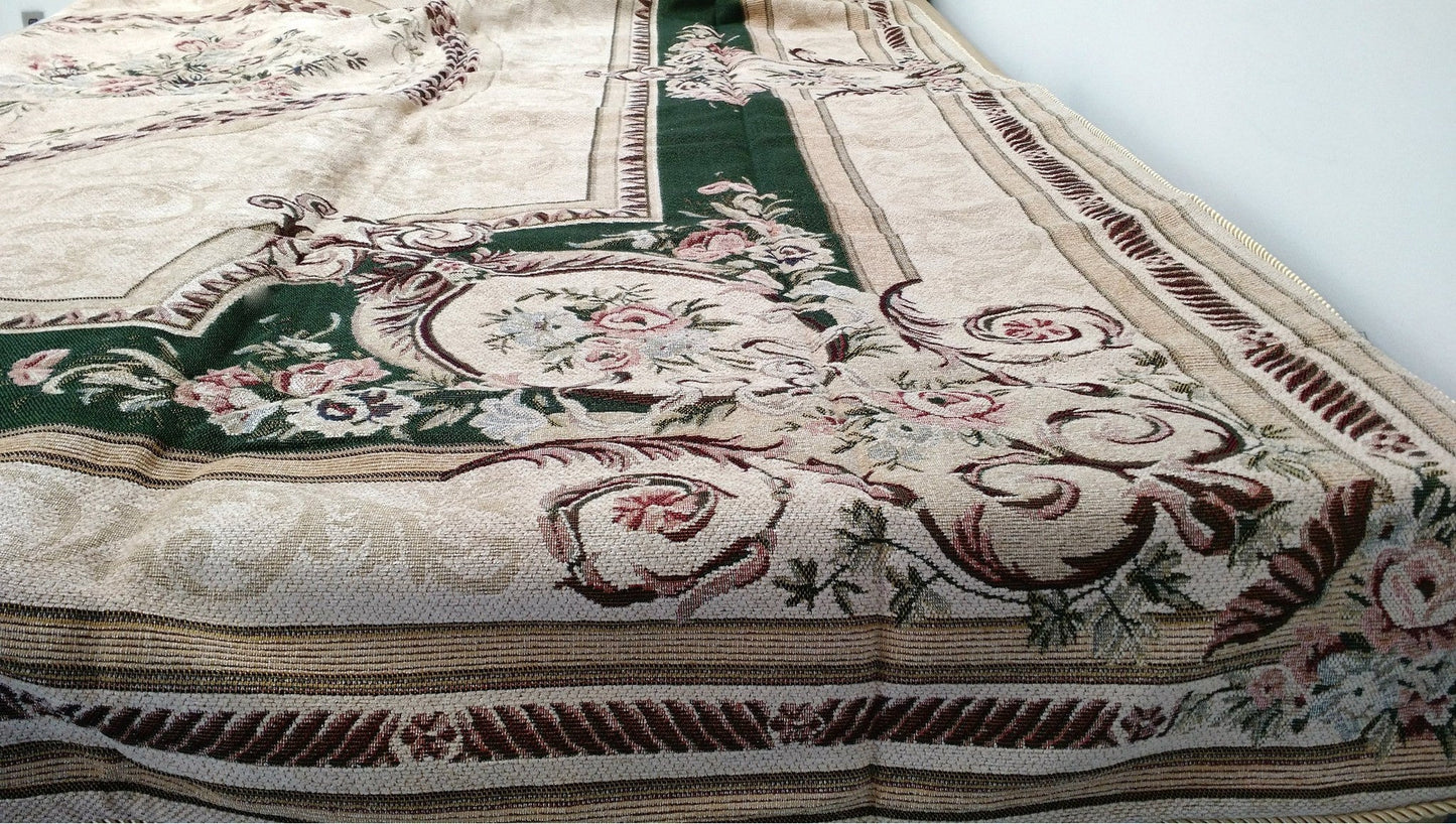 Tache Chenille Green Forest Tapestry Bedspread Set Twin (DSC0012-C)