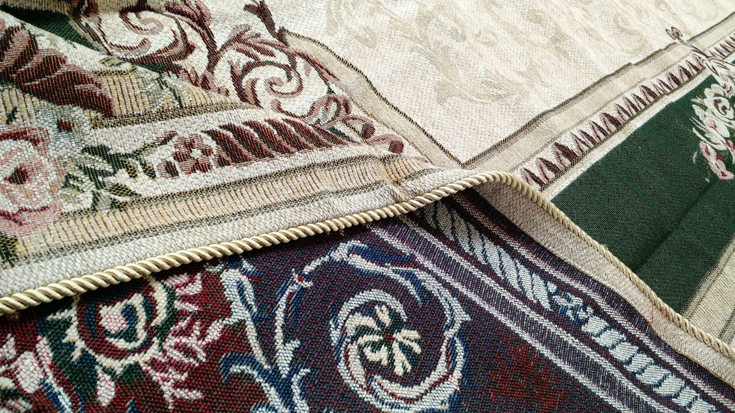 Tache Chenille Green Forest Tapestry Bedspread Set Twin (DSC0012-C)