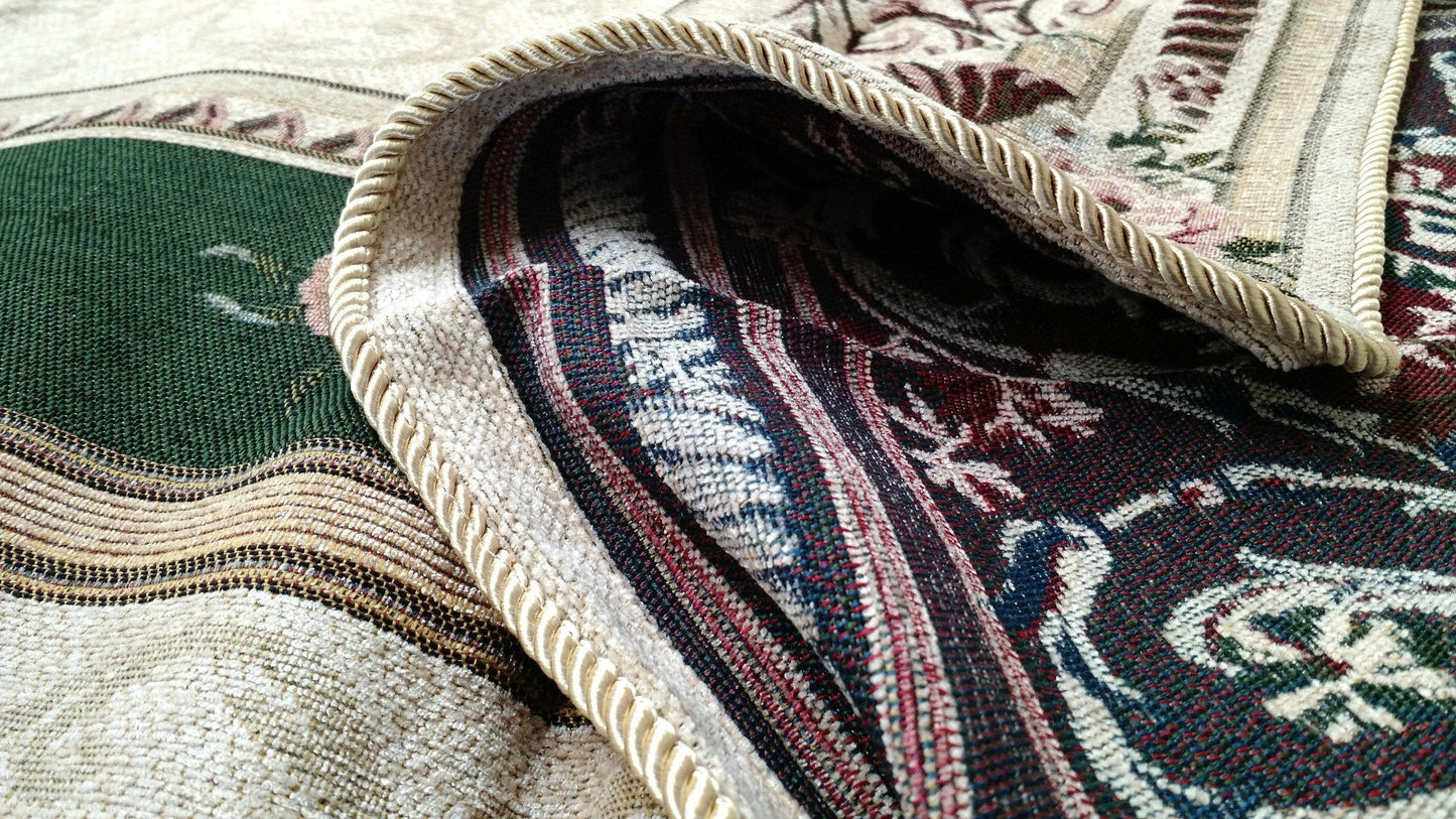 Tache Chenille Green Forest Tapestry Bedspread Set Twin (DSC0012-C)