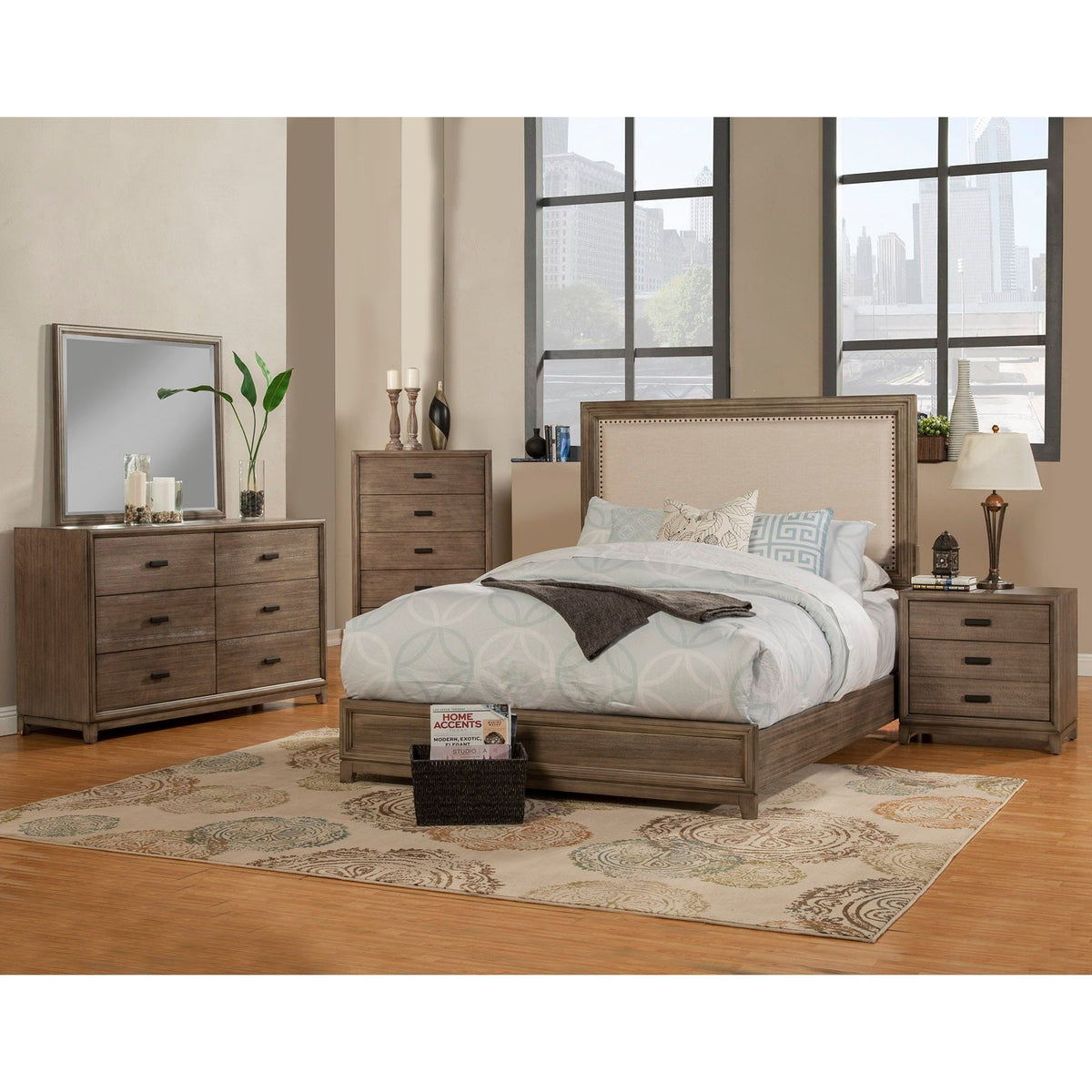 Camilla Dresser Mirror in Antique Grey Plantation Mahogany – view 3