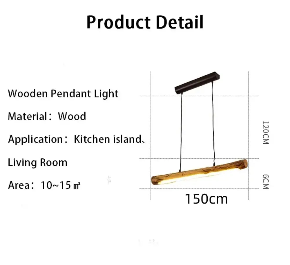 Chic Black Walnut Pendant Lights - Minimalist Wood Lighting for Dining Tables, Kitchens, and Home Decor