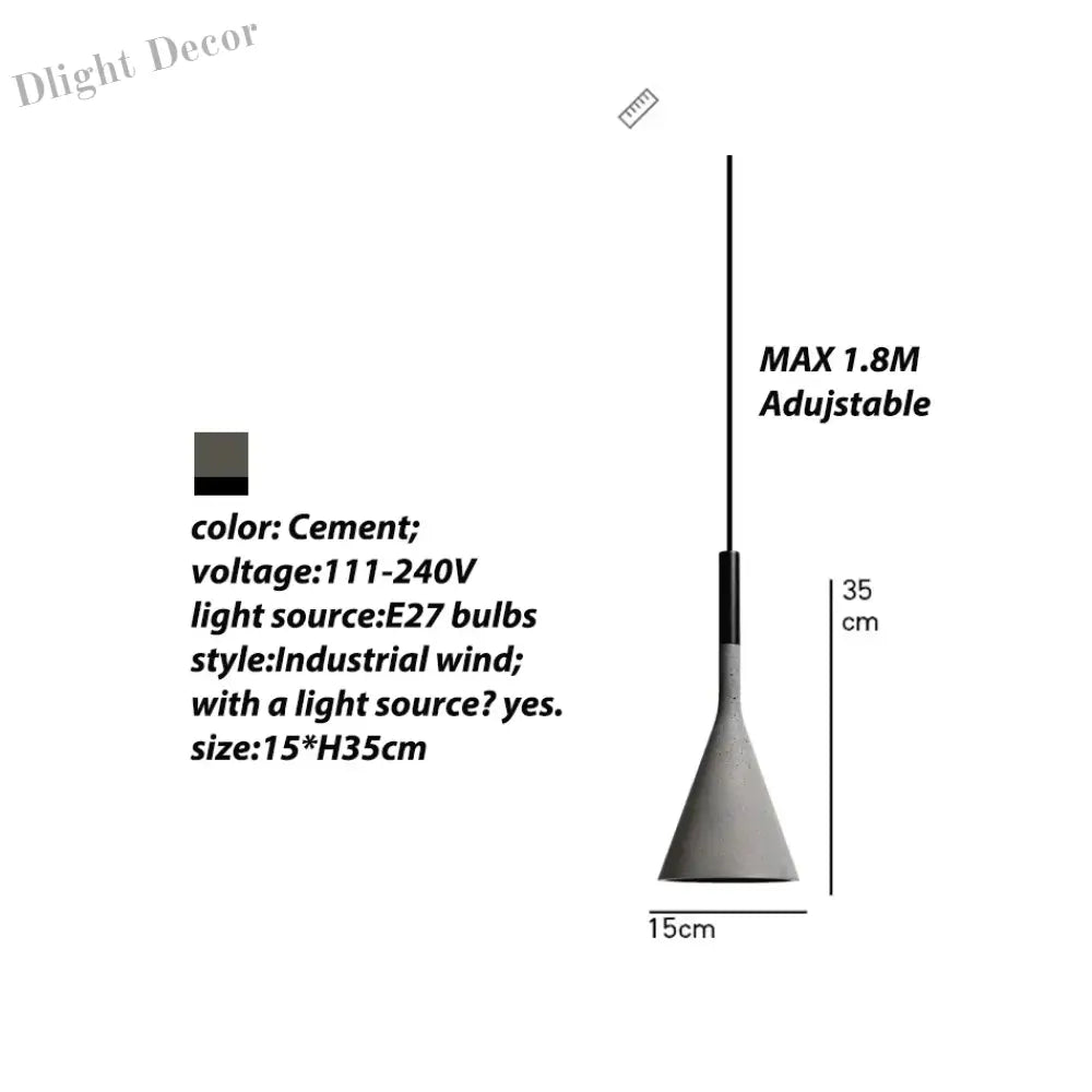 Concrete Pendant Lights - Nordic Modern LED Illumination for Restaurants, Bars, and More